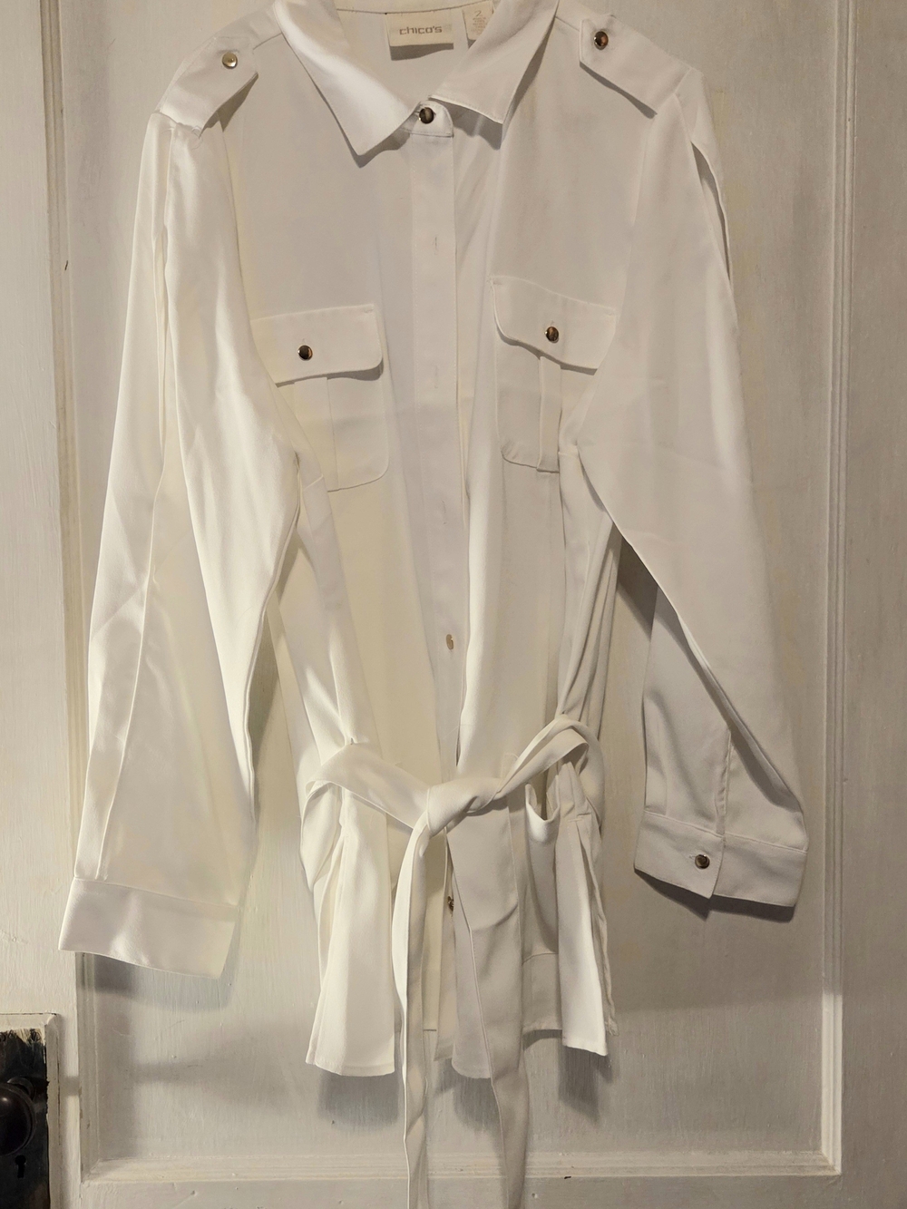 Chico's white utility shirt
